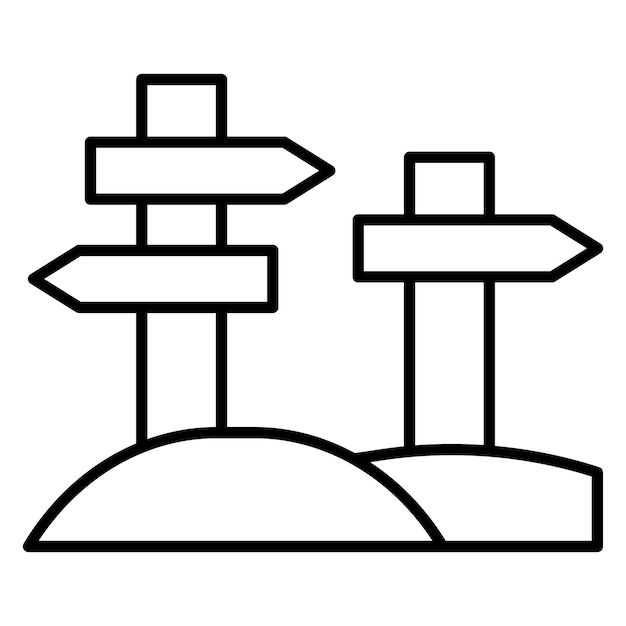 Estilo de ilustración vectorial de dirección del desierto