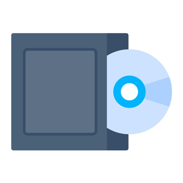 Estilo de ilustración vectorial del disco compacto