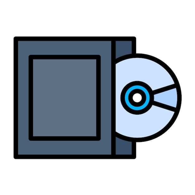 Vector estilo de ilustración vectorial del disco compacto