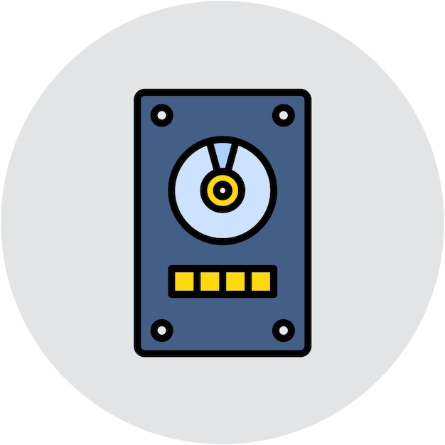Estilo de ilustración vectorial del disco duro