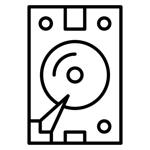 Estilo de ilustración vectorial del disco duro