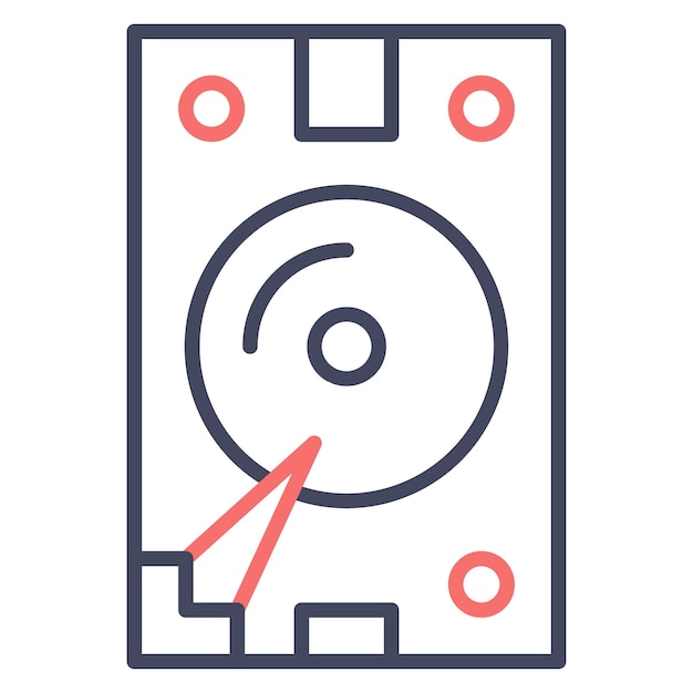 Vector estilo de ilustración vectorial del disco duro