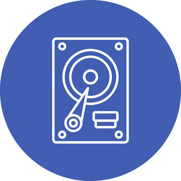 Estilo de ilustración vectorial del disco duro