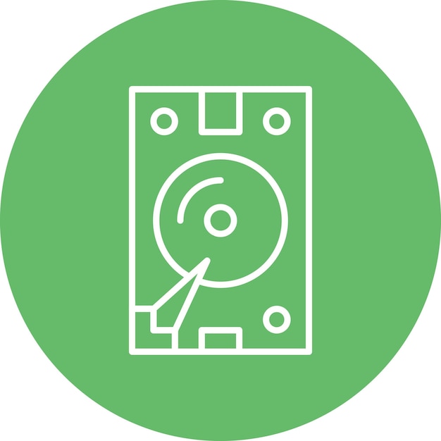 Estilo de ilustración vectorial del disco duro