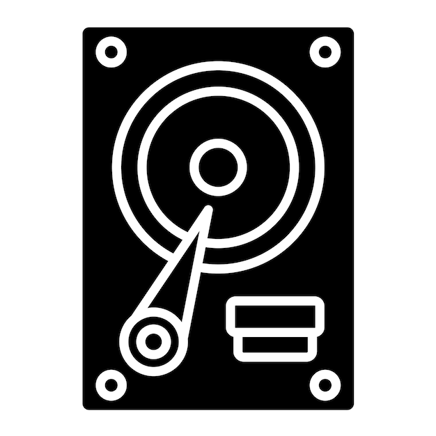 Estilo de ilustración vectorial del disco duro