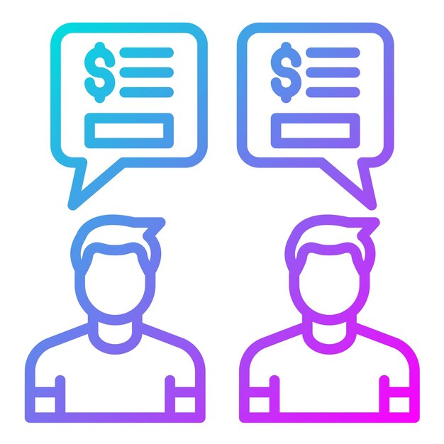 Estilo de ilustración vectorial de la discusión del presupuesto