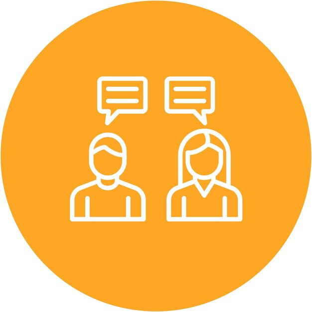 Estilo de ilustración vectorial de discusión