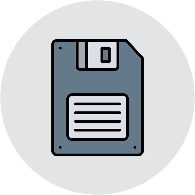 Estilo de la ilustración vectorial del disquete