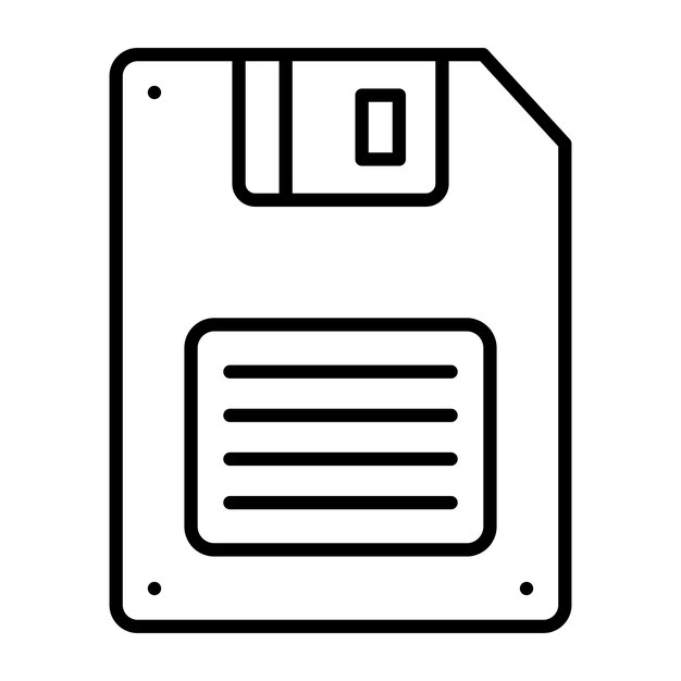 Estilo de la ilustración vectorial del disquete