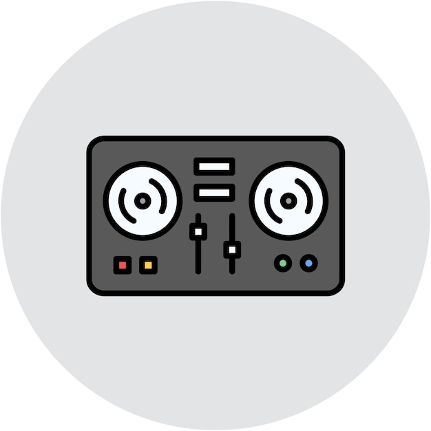 Estilo de ilustración vectorial de DJ