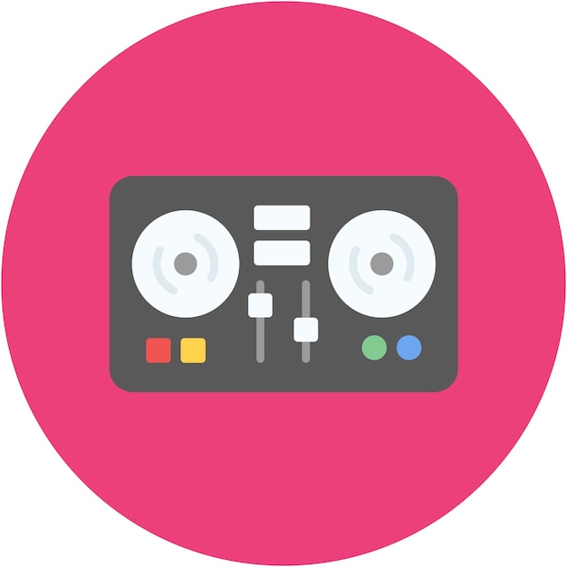 Estilo de ilustración vectorial de DJ
