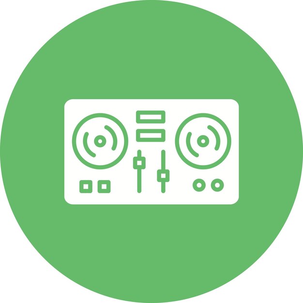 Estilo de ilustración vectorial de DJ