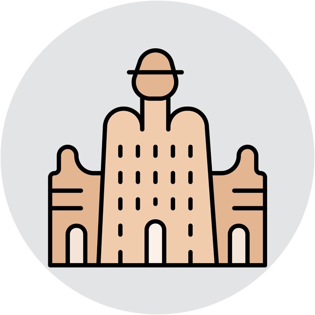 Estilo de ilustración vectorial de Djenne