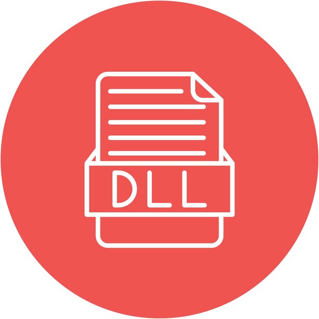 Estilo de la ilustración vectorial de la DLL