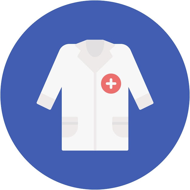 Estilo de ilustración vectorial de Doctor Coat