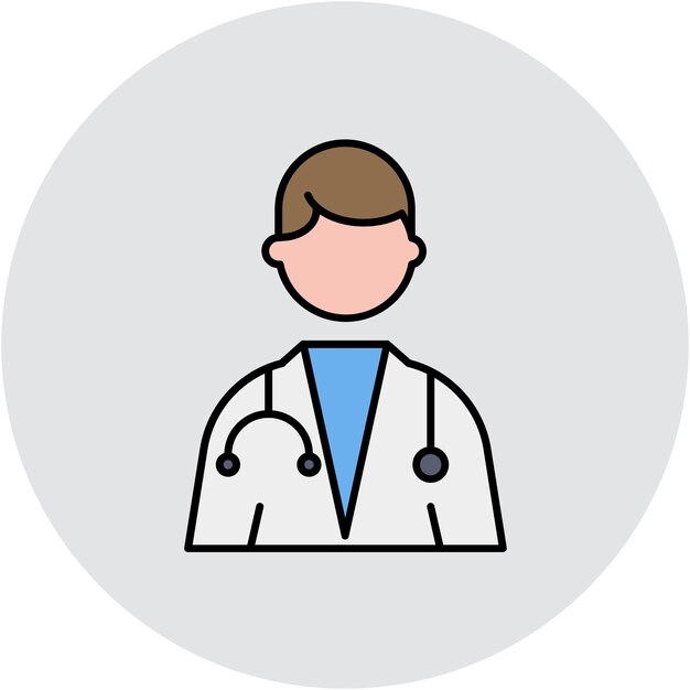 Estilo de ilustración vectorial del doctor