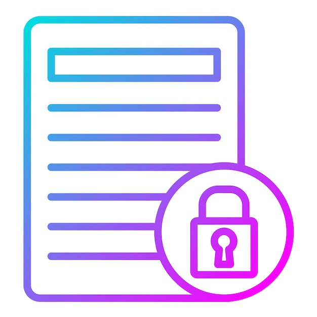 Estilo de ilustración vectorial del documento bloqueado