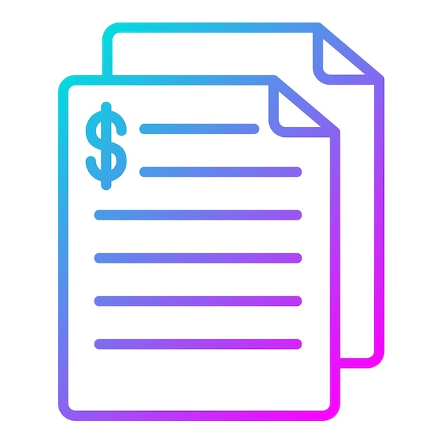 Estilo de ilustración vectorial de documentos comerciales