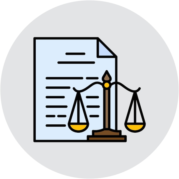 Estilo de ilustración vectorial de documentos legales