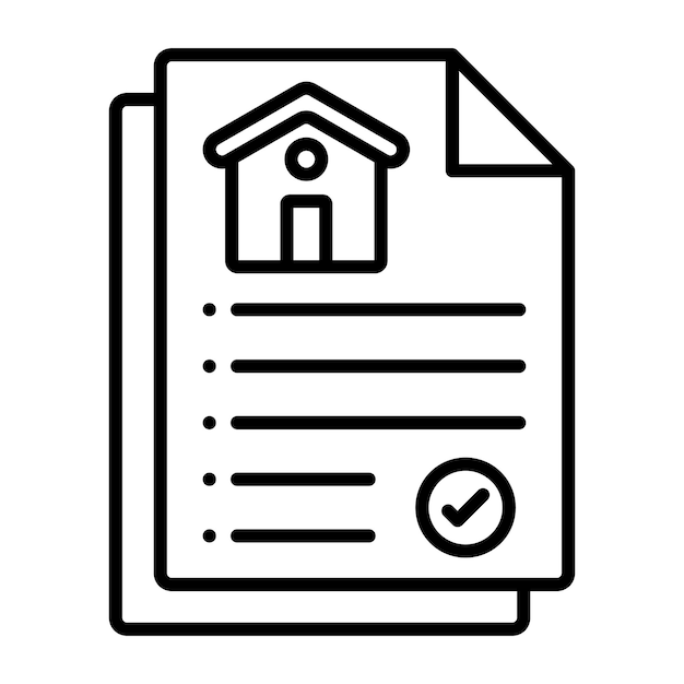 Estilo de ilustración vectorial de los documentos de propiedad
