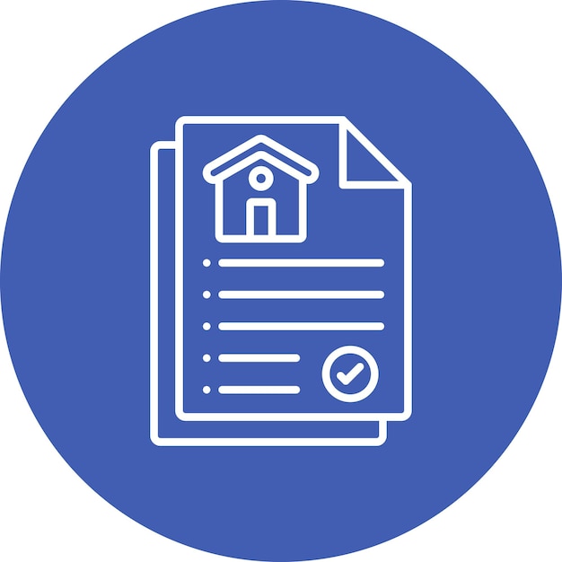 Estilo de ilustración vectorial de los documentos de propiedad