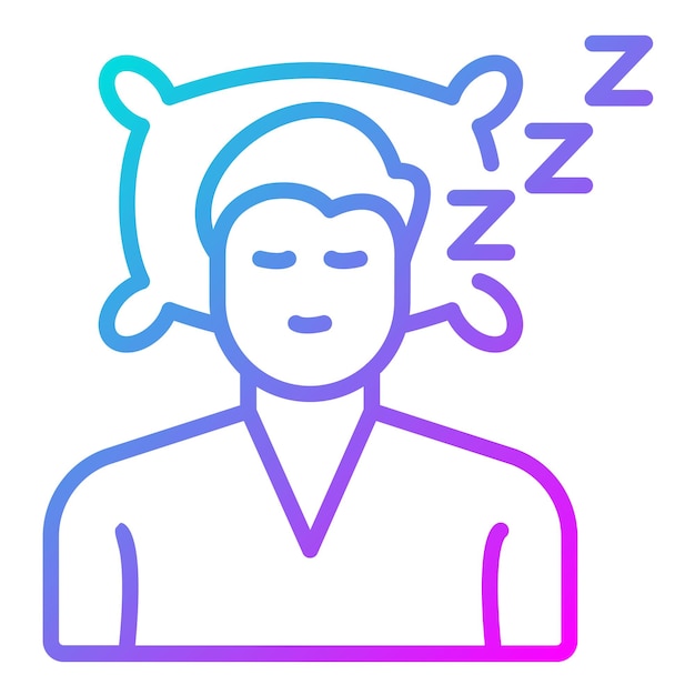 Vector estilo de la ilustración vectorial dormida