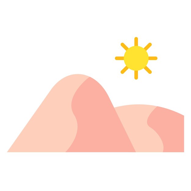 Estilo de ilustración vectorial de las dunas
