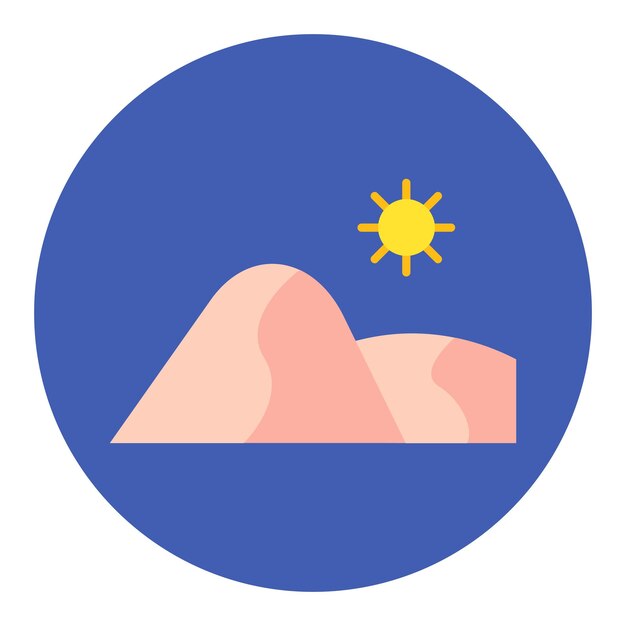 Estilo de ilustración vectorial de las dunas