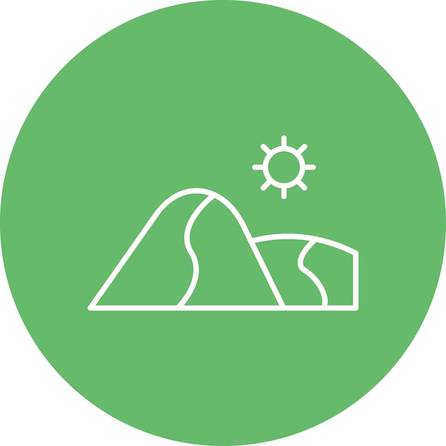 Estilo de ilustración vectorial de las dunas