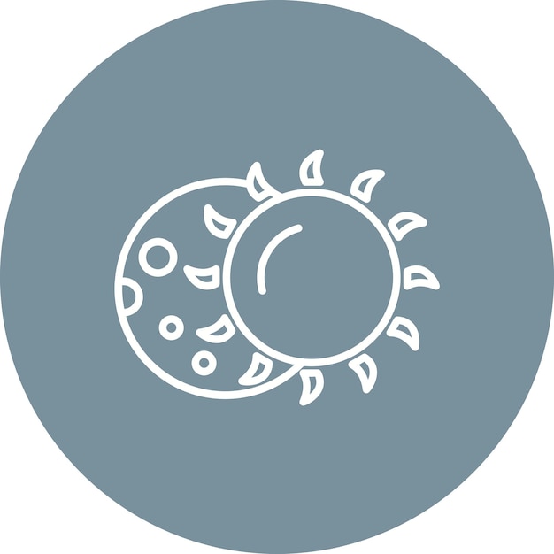 Estilo de ilustración vectorial del eclipse lunar