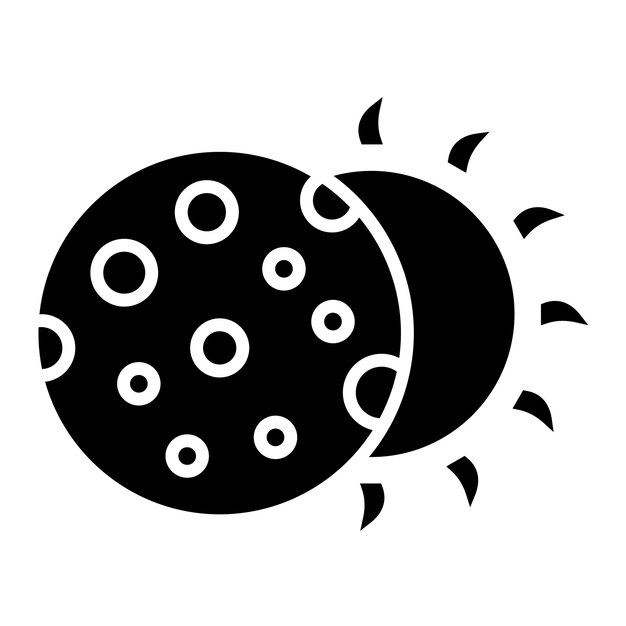 Estilo de ilustración vectorial del eclipse solar