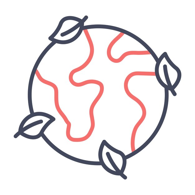 Estilo de ilustración vectorial de la ecología