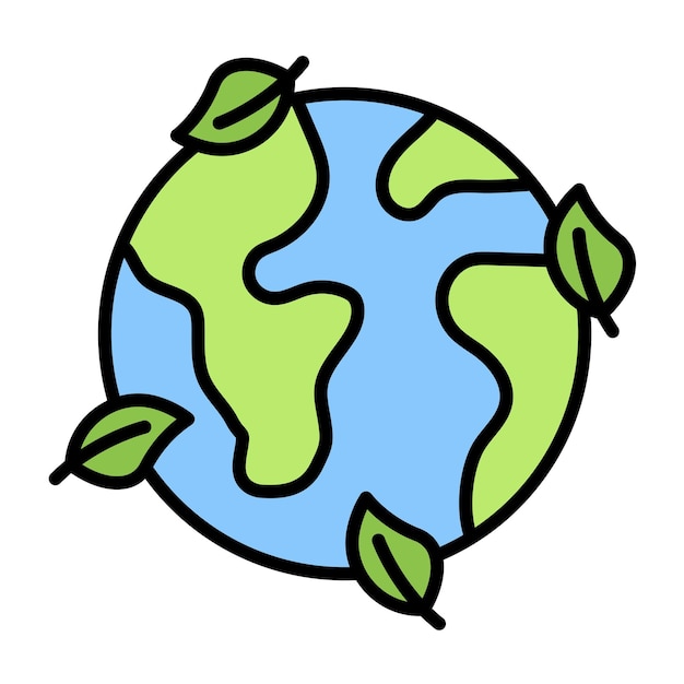 Estilo de ilustración vectorial de la ecología