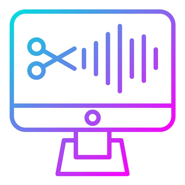 Estilo de ilustración vectorial de edición de audio