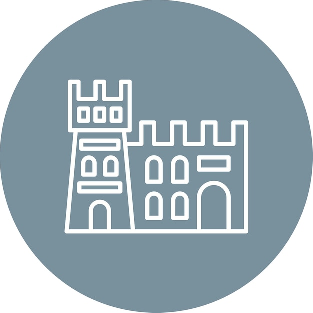 Estilo de ilustración vectorial de edificios antiguos