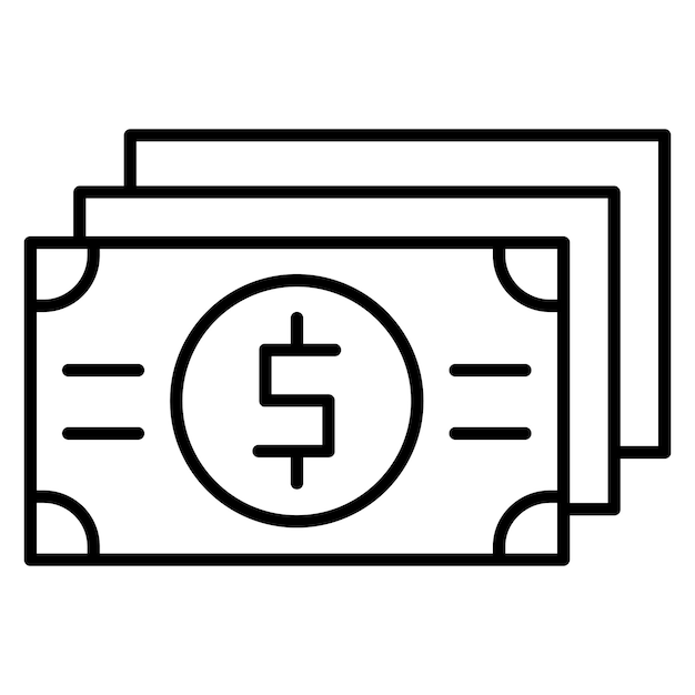 Estilo de ilustración vectorial en efectivo