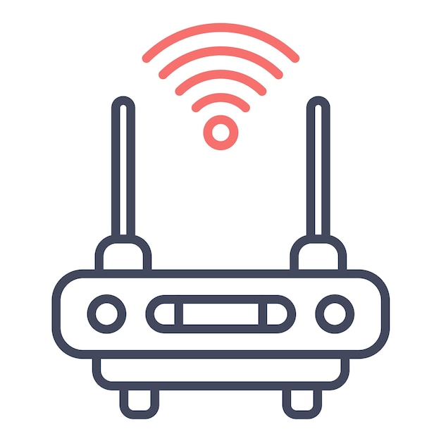 Estilo de ilustración vectorial del enrutador Wi-Fi