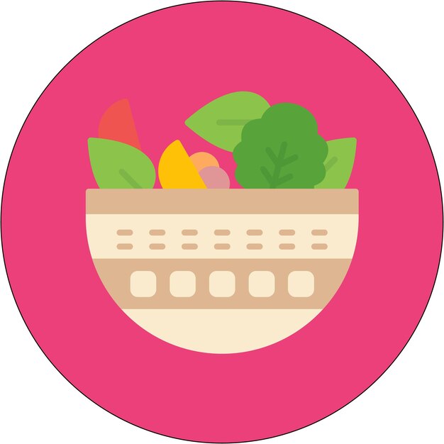Estilo de ilustración vectorial de ensaladas