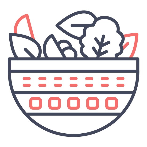 Estilo de ilustración vectorial de ensaladas