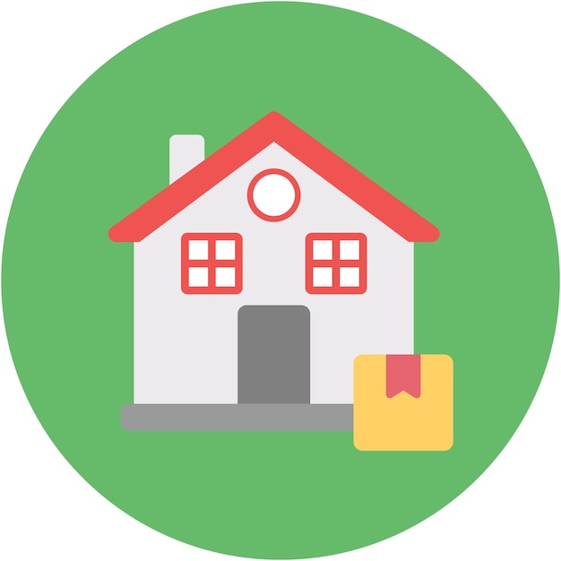 Estilo de ilustración vectorial de entrega en el hogar