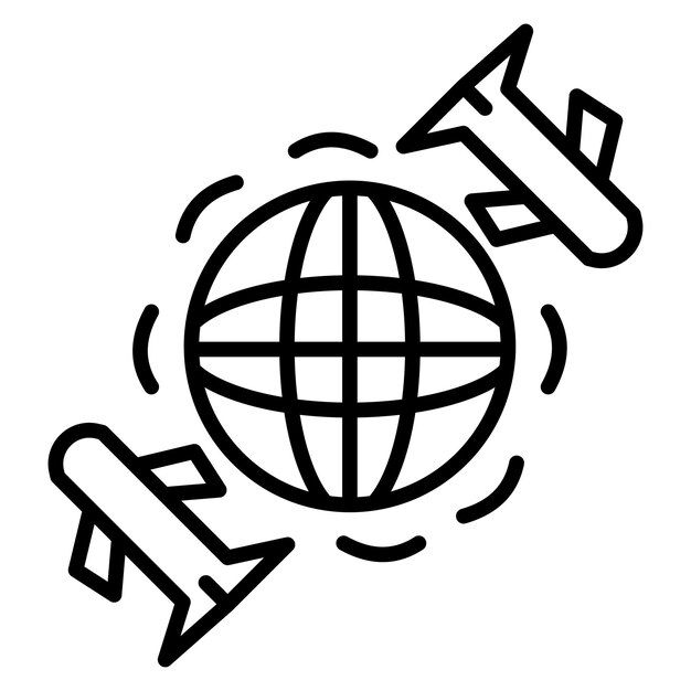 Estilo de ilustración vectorial de envío en todo el mundo