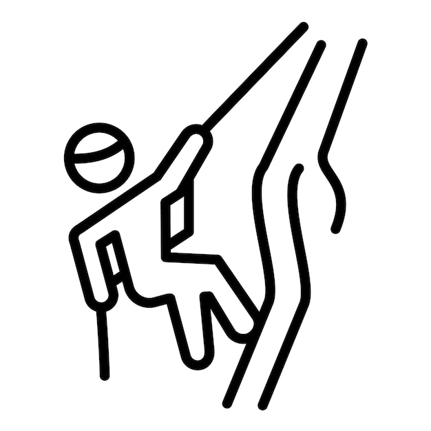 Estilo de ilustración vectorial de equipo de escalada en roca