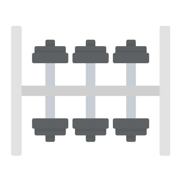 Estilo de ilustración vectorial de equipos de gimnasio