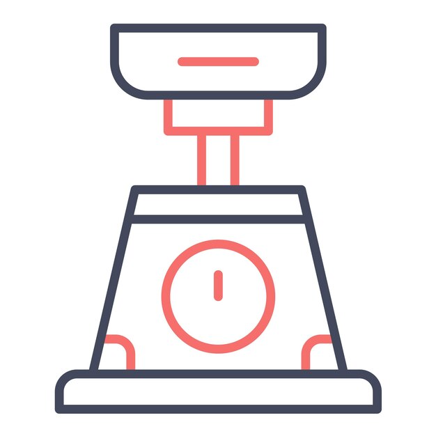 Estilo de ilustración vectorial a escala de cocina