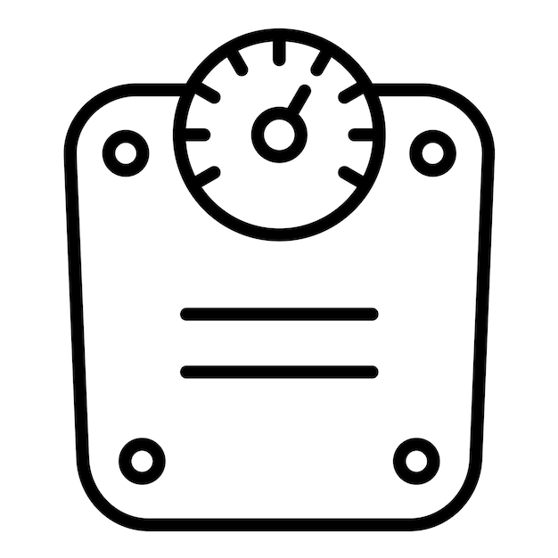 Estilo de la ilustración vectorial de la escala de peso