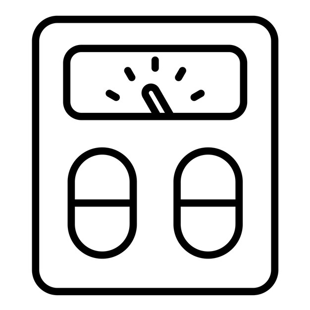 Estilo de la ilustración vectorial de la escala de peso