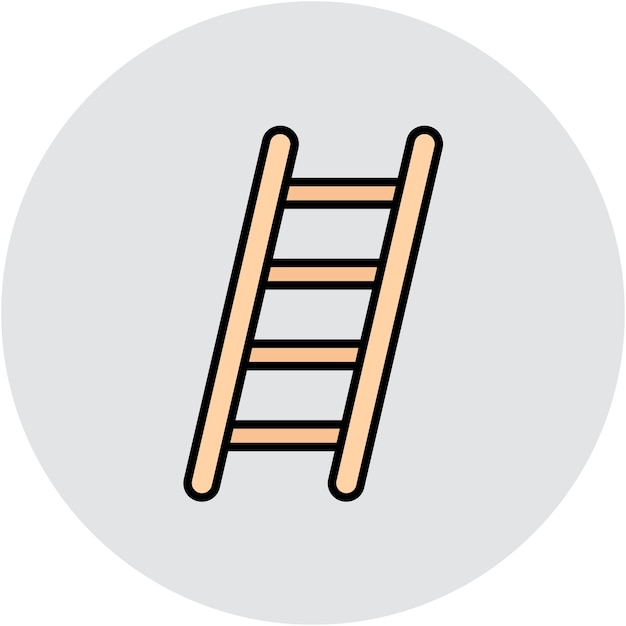 Estilo de la ilustración vectorial de la escalera