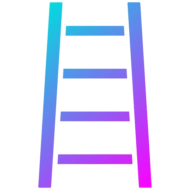 Estilo de la ilustración vectorial de la escalera