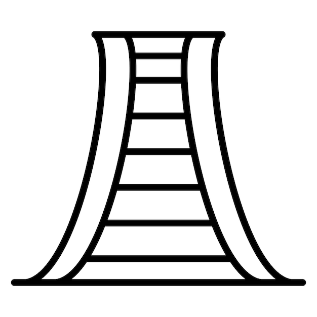Estilo de la ilustración vectorial de la escalera