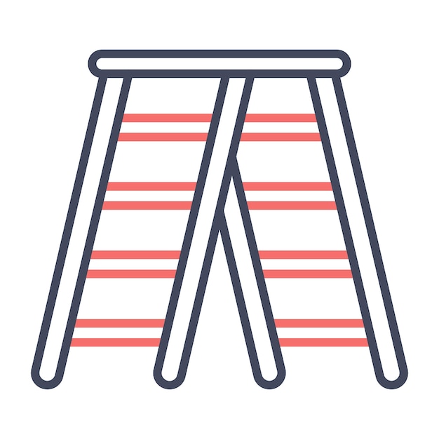 Estilo de la ilustración vectorial de la escalera